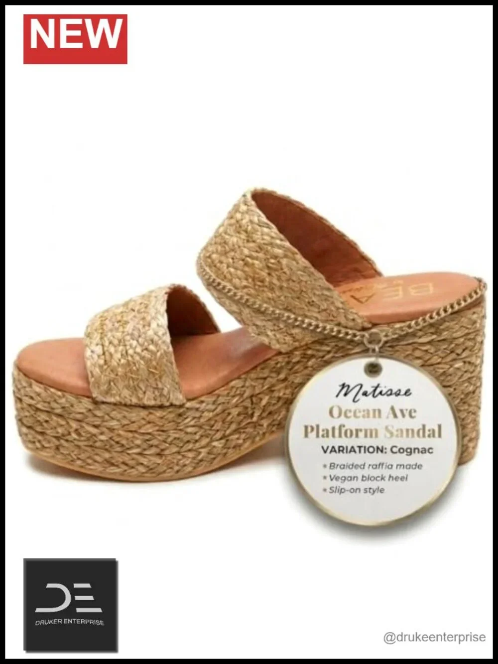 Woven Raffia Platform Wedge Sandals with Padded Footbed